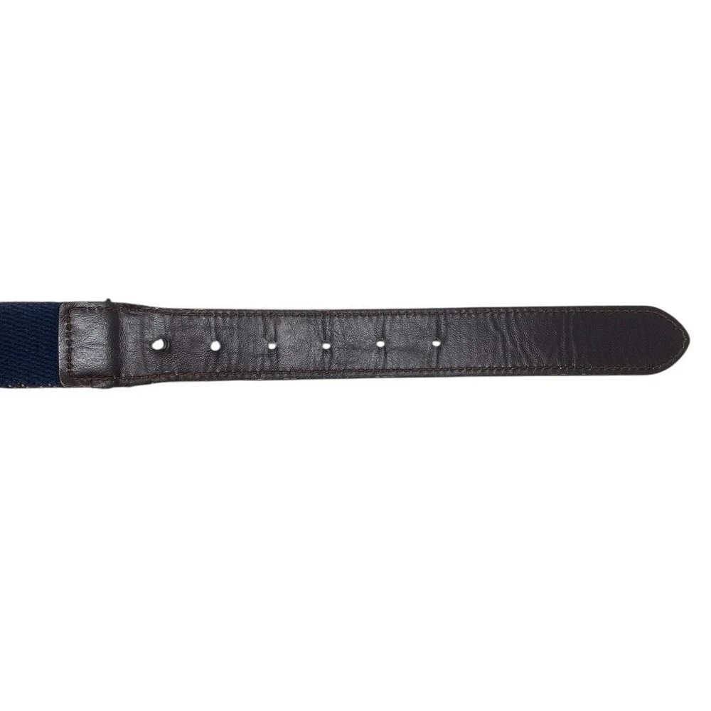 American Eagle Mens Reversible Webbed Canvas Belt Navy & Khaki Size 34